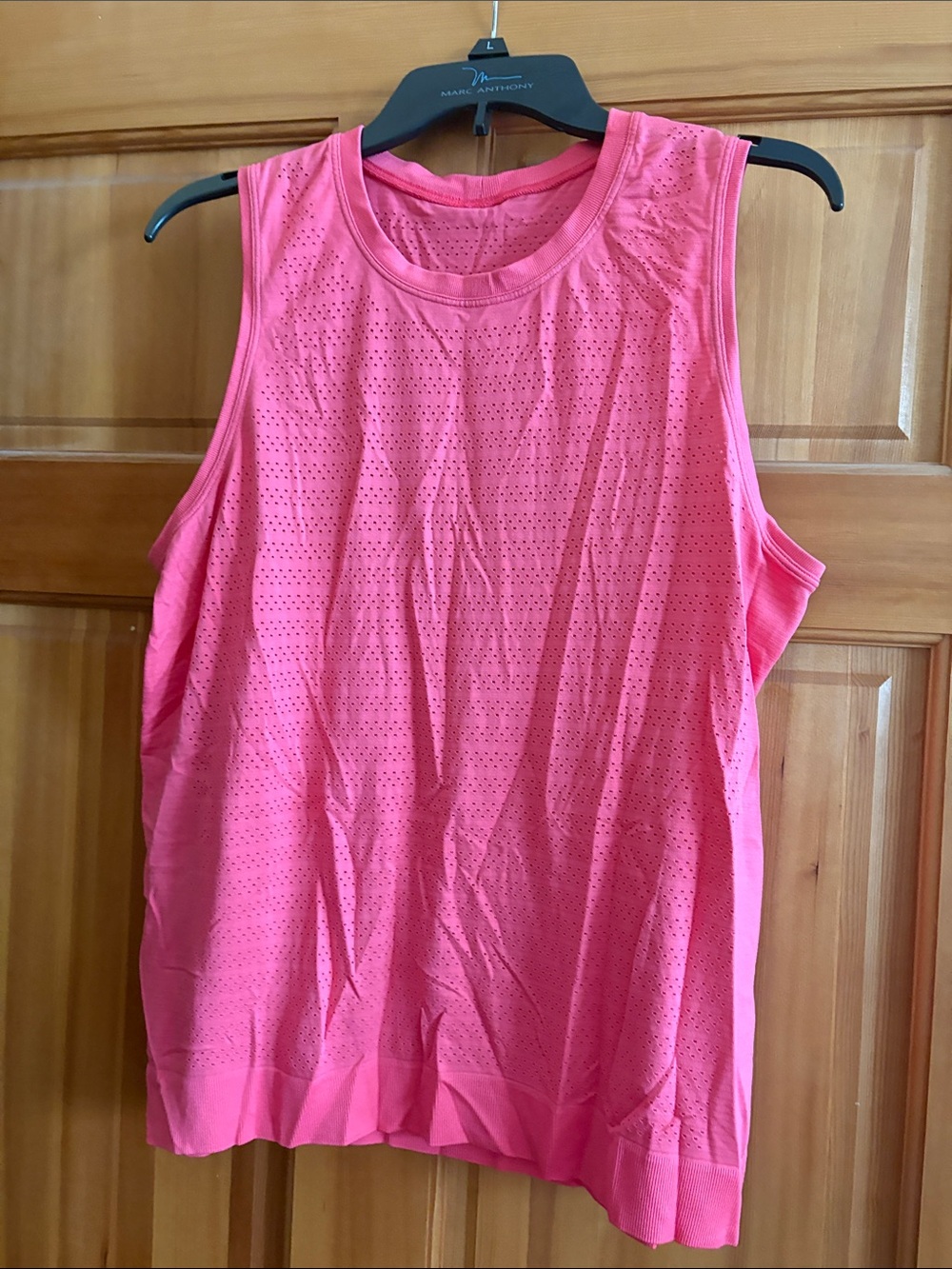 lululemon athletica Pink Perforated Sleeveless Workout Tank